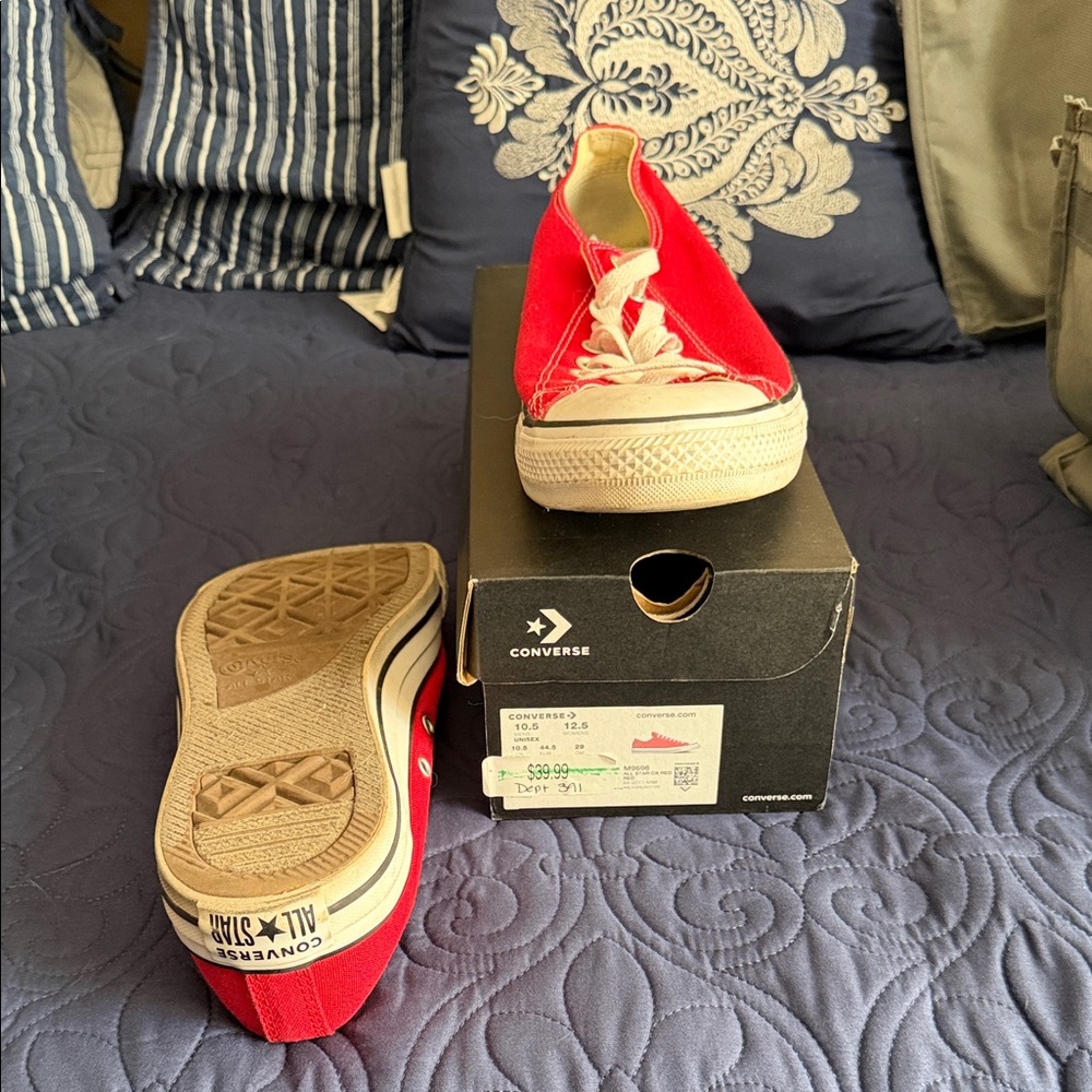 Converse Red and White Sneakers